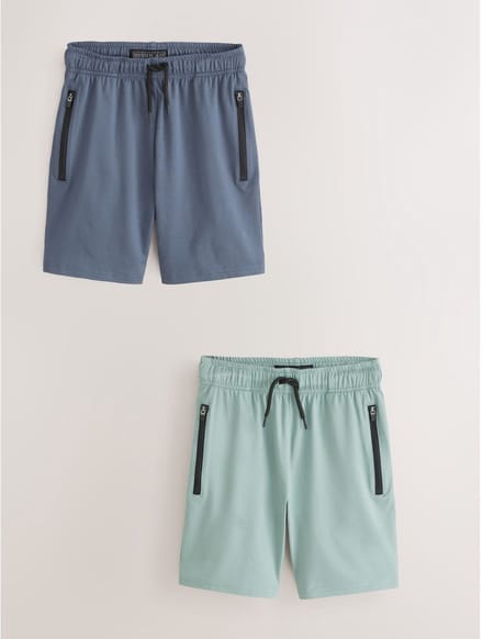 Next - Jongens - Verpakking van 2 lichtgewicht sportshorts - Blauw