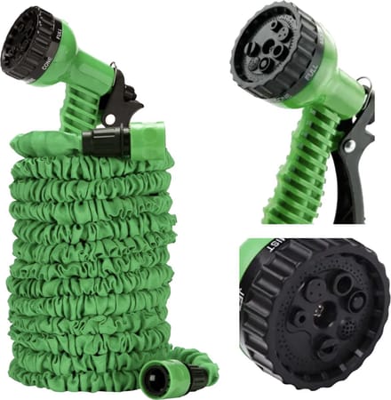 PD® - 10M - Flexibele Tuinslang set - Met Sproeikop / Spuitpistool - Tuinslang flexibel - 7 Sproei standen - Uitrekbaar van 3M naar 10M - 0-5 Bar