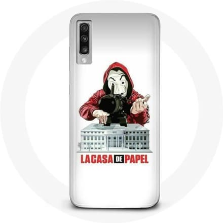 Coque - La casa de papel - Samsung Galaxy A70 - Souple - Protection chocs - Blanc blanc