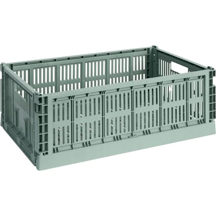 HAY Colour Crate Vouwkrat L recycled - HAYCrateSageGreen