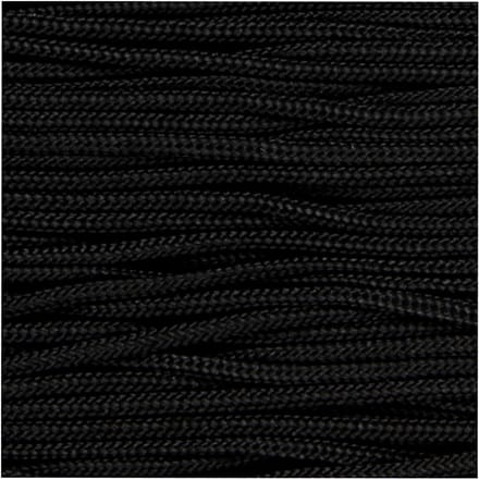Macramé Koord, dikte 1 mm, zwart, 10 m/ 1 rol