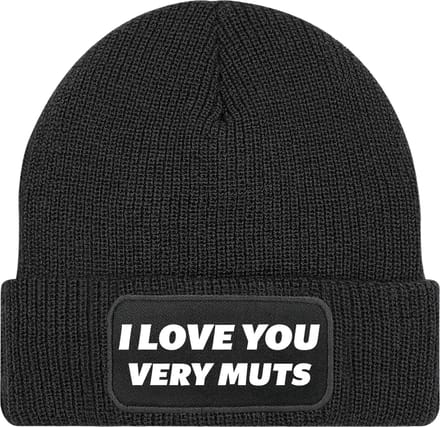 Muts voor hem en haar - Zwart - one size - I love you very muts
