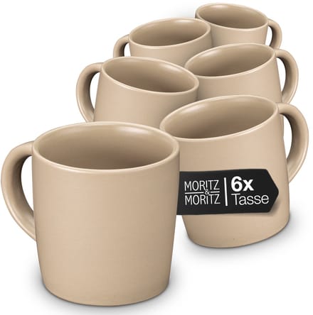 Moritz & Moritz NORDIC 6-delige kopjes set taupe