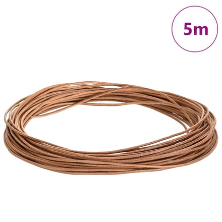 vidaXL Leren Koord 1 Bruin Ø2 mm x 5 m Leer