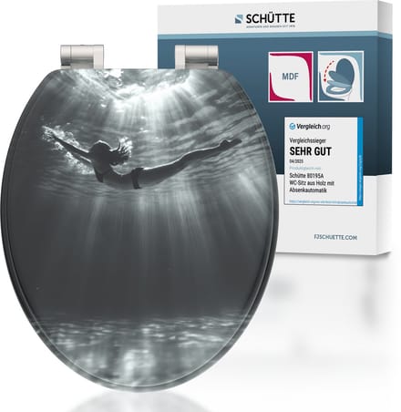 SCHÜTTE MDF WC-zitting DEEP DIVE, met valrem