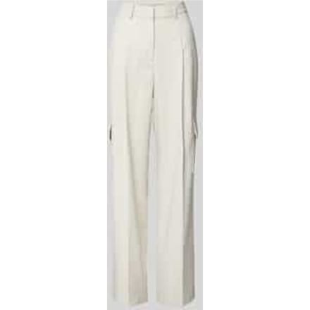 Stoffen broek met persplooien en klepzakken