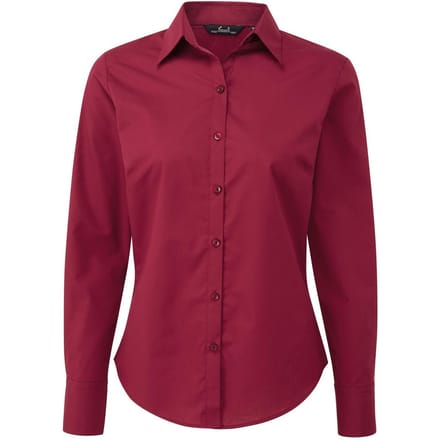 Premier Dames/Dames Shirt Met Lange Mouwen (Bourgondië)