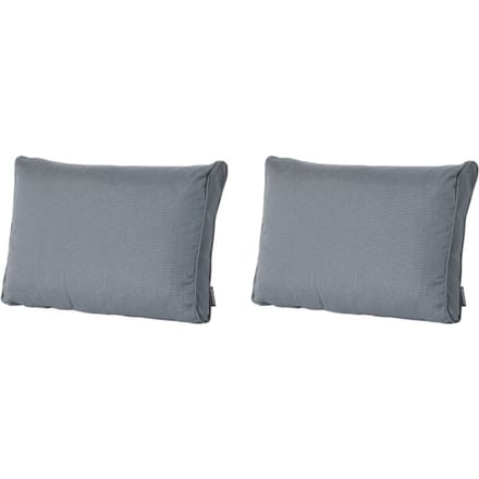 Madison - Lounge Rugkussen Rib grey - Ca. 40x60 cm - Set van 2