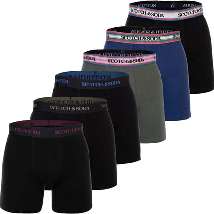 Scotch & Soda Boxershorts Solid Cotton Stretch Set van 6