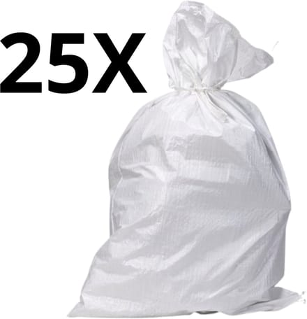 PUINZAK VOOR BOUWAFVAL 25KG POLYPROPYLEEN 50X80CM (PER 25STUKS)