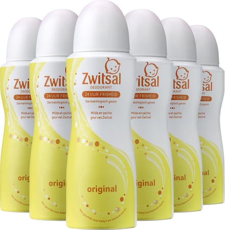 Zwitsal - Deodorant - Original - 6 x 100 ml - Voordeelverpakking