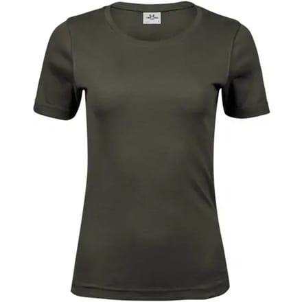 Tee Jays - Dames Interlock T-shirt - Deep Green maat L