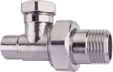 Afsluitbare Radiatorkraan 15mm x 1/2 inch Schroefverbinding Doorgang