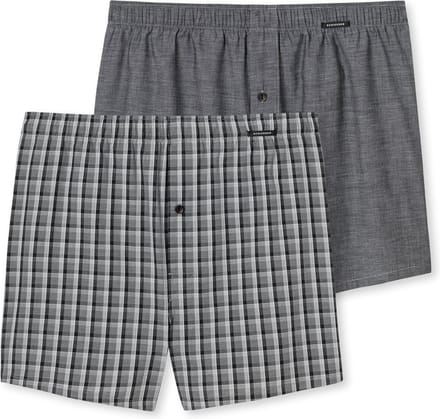Schiesser 2PACK Boxershorts Heren Onderbroek - zwart - Maat L