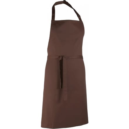 Schort/Tuniek/Werkblouse Unisex One Size Premier Brown 65% Polyester, 35% Katoen
