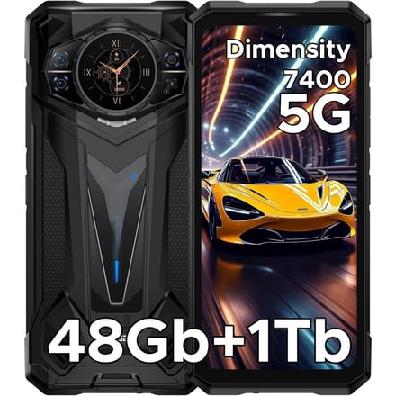 DOOGEE S200 Ultra 5G Mobiele Telefoon 48GB+1TB 6.72  Display 11000mAh 100MP Android 15 zwart