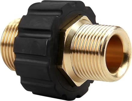 M22 x 1.5 Draad Quick Release Adapter voor Hogedrukreiniger, Messing Koppeling met 14mm Binnen Diameter - Sterk en Duurzaam voor Efficiënt Gebruik