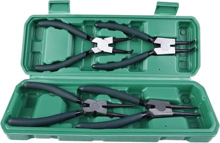Set van 4 Lock Ring Tangen voor Veiligheids- en Snapringen met Antislip Handvatten en Elastische Ringen