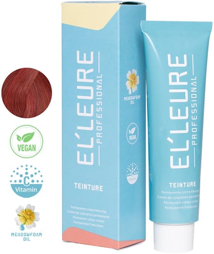 Elleure Haarverf - Teinture 6.66 donkerblond intensief rood - 100 ml