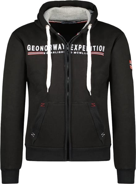 Gasille Vest Met Capuchon En Rits Zwart Geographical Norway - M