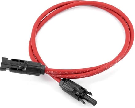 Solarkabel met MC4 connectoren - 6mm² - Rood - 3 meter