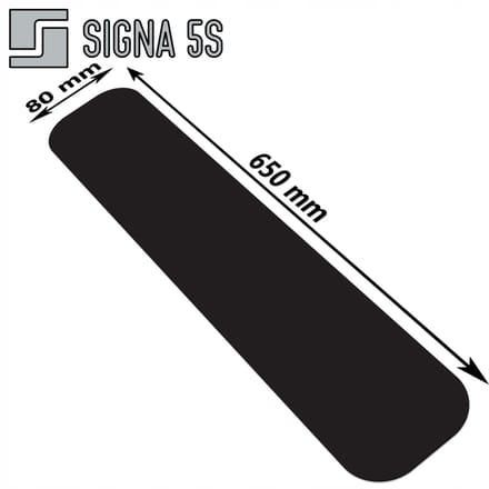 SIGNA 5S Vloermarkering ID 80 - 80x650mm Zwart - Duurzaam PVC