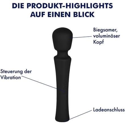 EIS, vibrator, 'siliconen massage-apparaat', 20 programma's, waterdicht, zwart