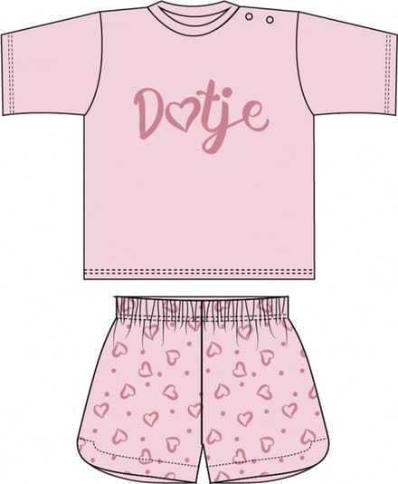 Fun2Wear - Shortama Dotje - Roze - Maat 116 -