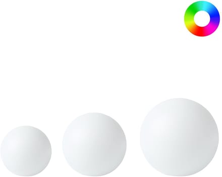 LOBAINA - Set van 3 LED bolvormige lampen - Wit - Synthetisch