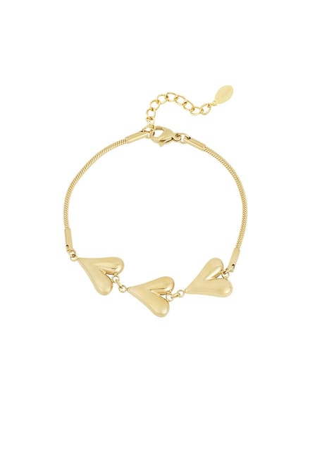 Armband - Yehwang - Goud - Hartjes - Statement armband - Verstelbaar - Stainless steel sieraden