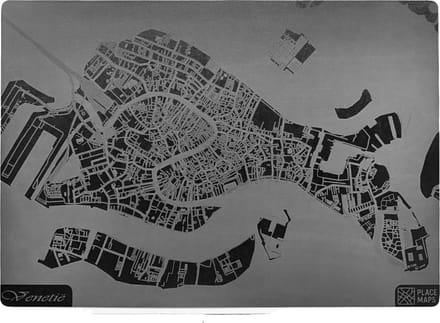 Place Maps Placemat Stadskaart Brugge - Kunstleer - Kastanjebruin - 1 Stuk