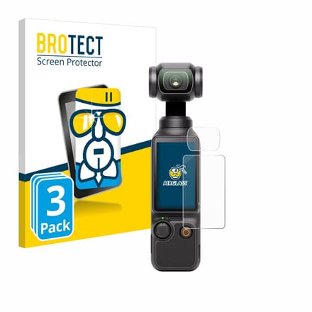Screenprotector 3 Stuks voor DJI Osmo Pocket 3 (Display + Lens) Beschermglas transparant