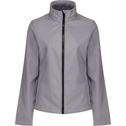 Regatta Opvallende Dames/dames Ablaze Afdrukbaar Soft Shell-jasje (Steengries/Zwart)