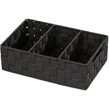 Wenko Organizer Adria 3-vaks 32x21x10cm Zwart