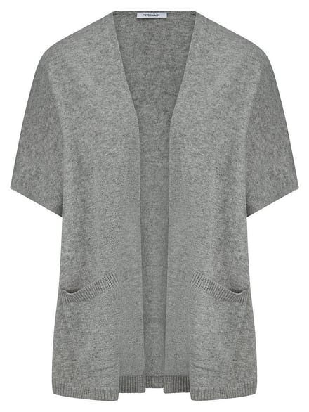 Vest aangeknipte mouwen Van Peter Hahn grijs