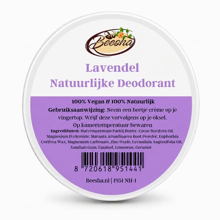 Beesha - Natuurlijke Deodorant Lavendel