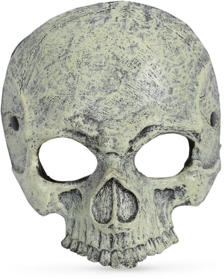 Masker schedel foam - Grijs - halloween