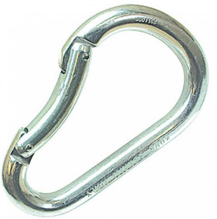 Kong Italy Paddle Bent Gate Karabijnhaak Zilver 116 mm