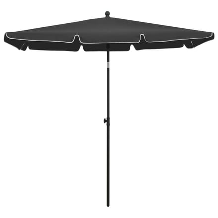 vidaXL Parasol met paal 210x140 cm antracietkleurig