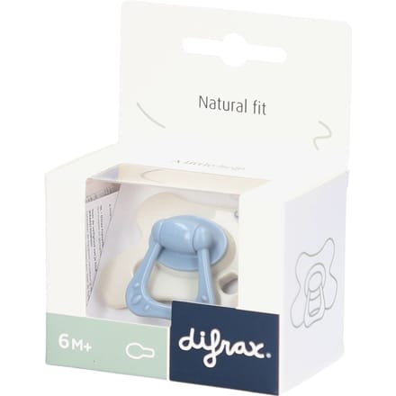 Difrax fopspeen little venture 6.maanden Light Blue Grey unisex