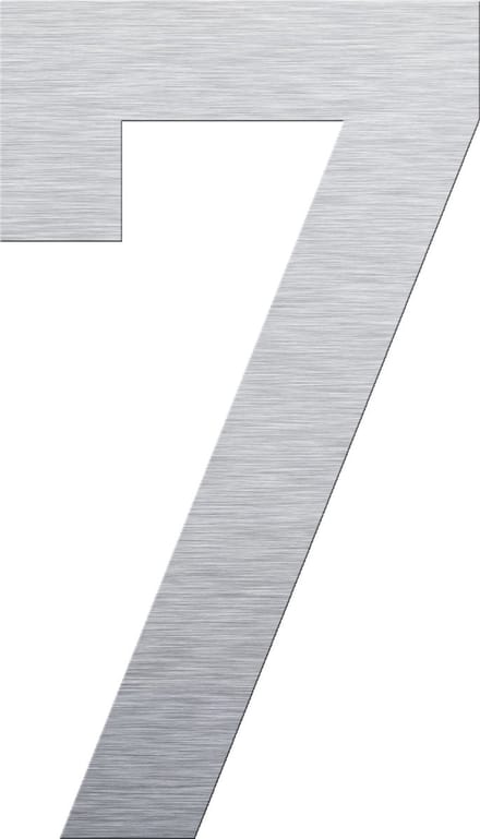 Huisnummer 20 cm - Nummer 7 - RVS mat geborsteld