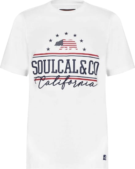 SoulCal - T-Shirt - Logo shirt - Heren - Wit - M