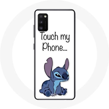 Samsung Galaxy A41 hoesje Lilo en Stitch schattige witte achtergrond wit