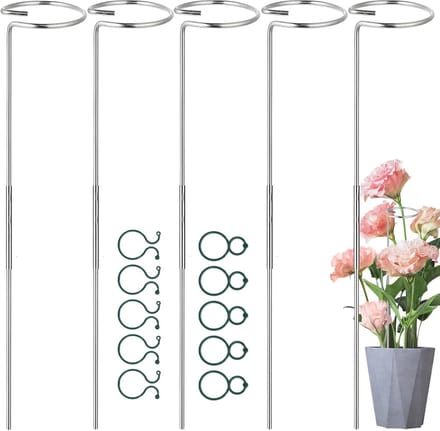 5 Pack Plant Support Stakes 75 cm - Tuin Ondersteuning voor Bloemen en Planten