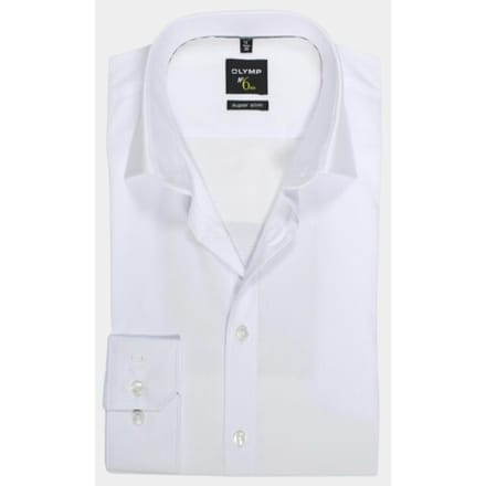 OLYMP No. Six super slim fit overhemd - wit - Strijkvriendelijk - Boordmaat: 36