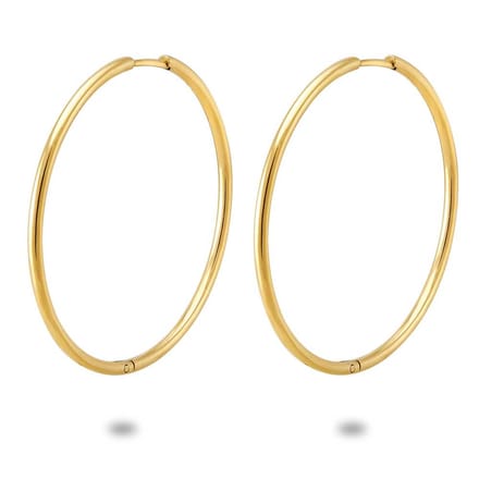Twice As Nice Oorbellen in goudkleurig edelstaal, oorring 45 mm