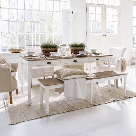 LOBERON Tafel Helsinquia wit/bruin
