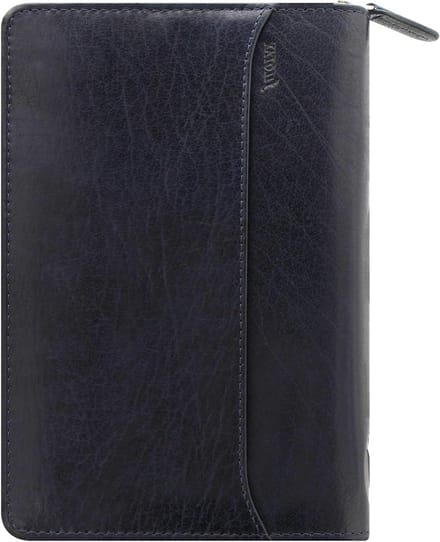Organizer met Rits - Afsprakenplanner Agenda - Dagelijkse Planning - Luxe Leer - A4 Formaat - Donkerblauw