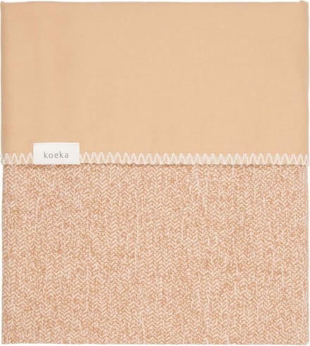 Koeka Wiegdeken Vigo flanel  - caramel / soft caramel - 75x100cm