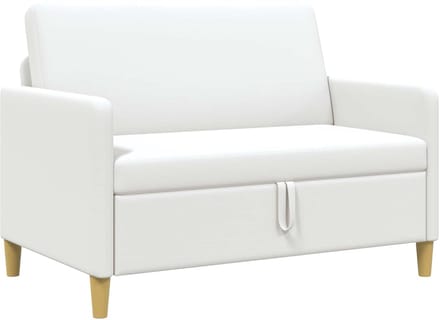 vidaXL - Sofa - met - Opbergruimte - Wit - 122 - x - 78 - x - 87 - cm - Polyester